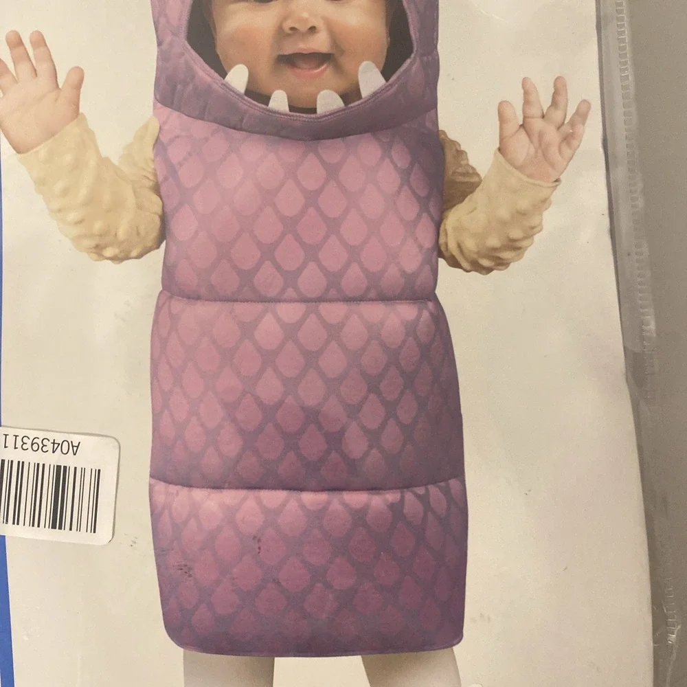 Disney Monsters Inc BOO Costume Baby INFANT 0-6 Months Newborn Spirit Halloween